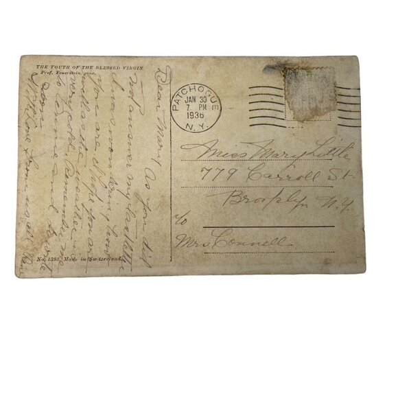 Vintage Postcard Switzerland Youth of the Blessed Virgin  RARE u - Picture 2 of 2